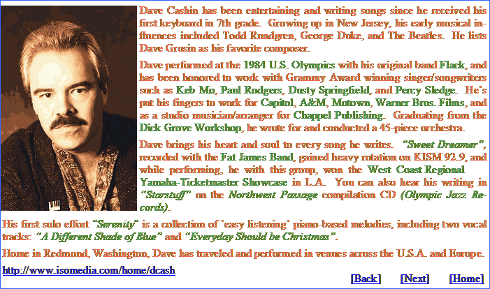 Dave Cashin / Keyboardist